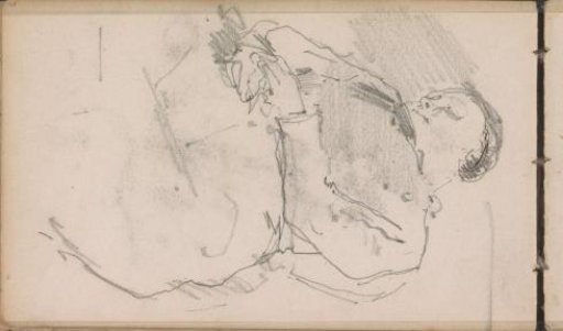 Figure with hands clasped
