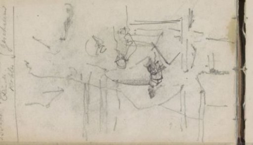 Figure and animal in a landscape