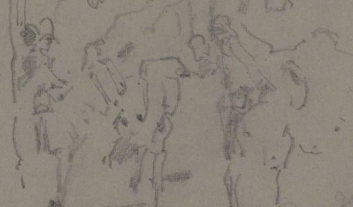 Riders in a landscape