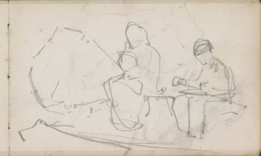 Seated figures