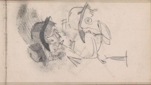 Male heads with hats