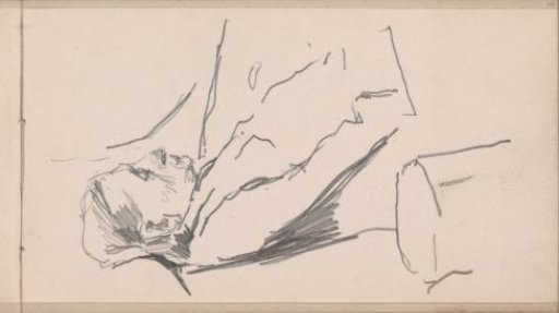 Seated man, in profile