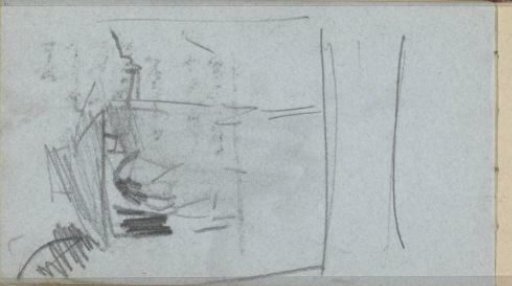 Figure, possibly for a small building
