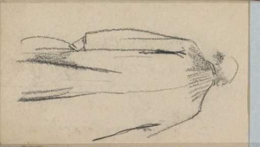 Man in a cloak, seen from behind