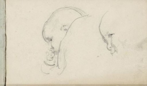 Two studies of a child's head