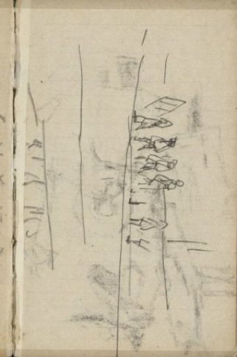 Figures, Possibly on the Street