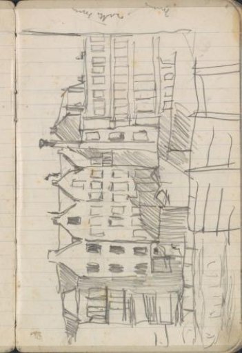 View of buildings along a canal in Amsterdam