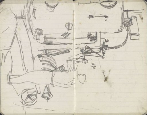 Figure near a machine or boiler