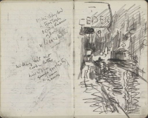 View of a street in Amsterdam, possibly the Warmoesstraat