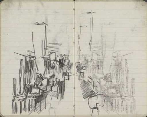 View of a street in Amsterdam, possibly the Nieuwendijk