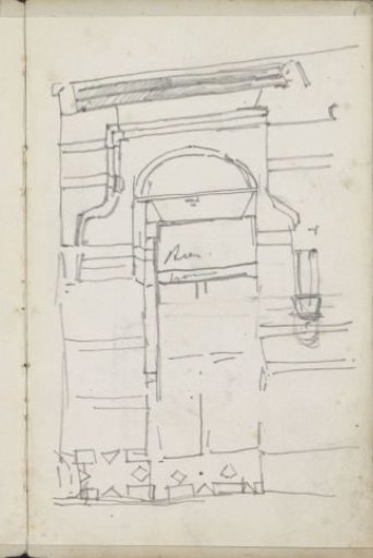 Architectural study, possibly a gate or façade