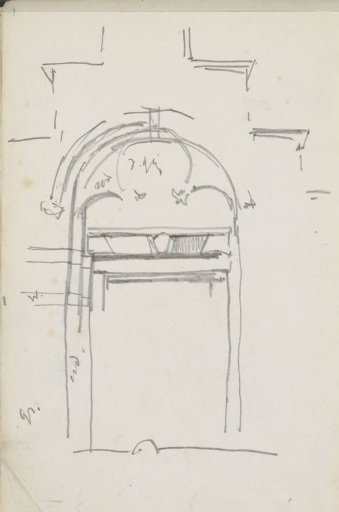Stepped gable with a window