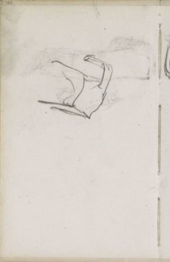 Study, possibly of a stooping figure
