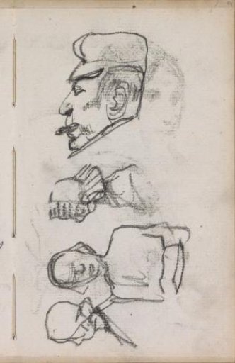 Three Women and a Man's Head