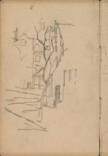 View in Amsterdam with the tower of the North Church
