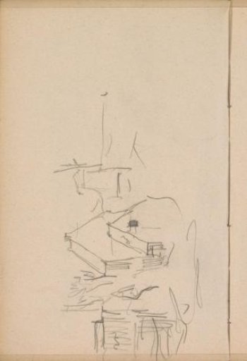 View of houses and a windmill
