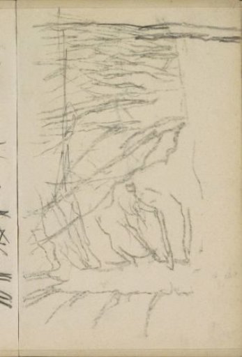 Study, possibly of a building in a landscape