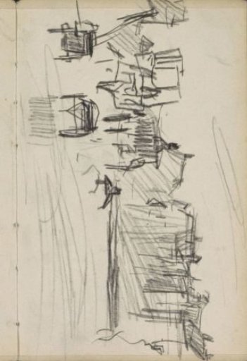 View in Amsterdam with Handcarts and a Carriage