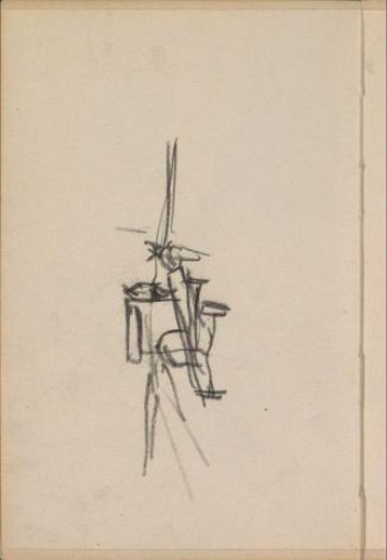 Study, possibly of a horse and carriage