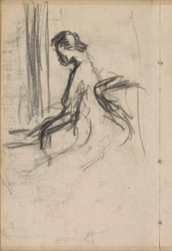 Seated woman in an interior