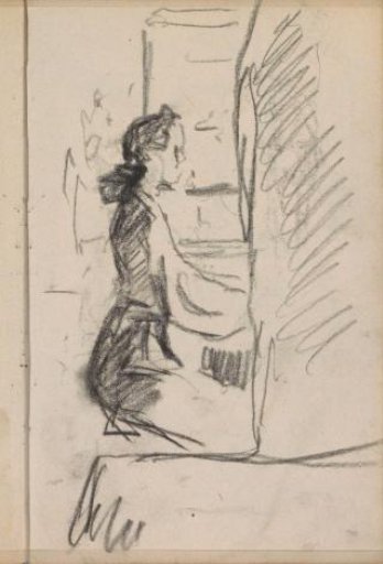 Woman behind a piano