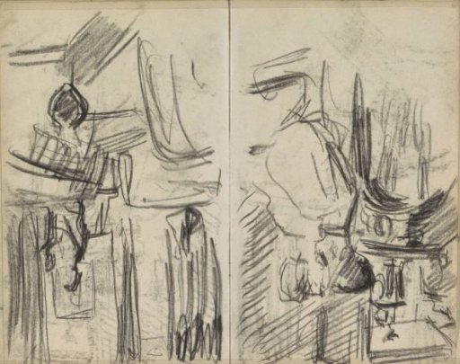 Seated figures in an interior
