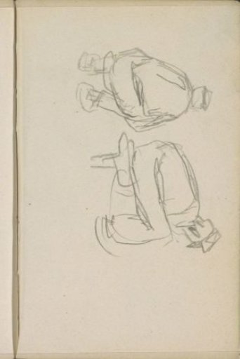Two seated men, possibly street workers