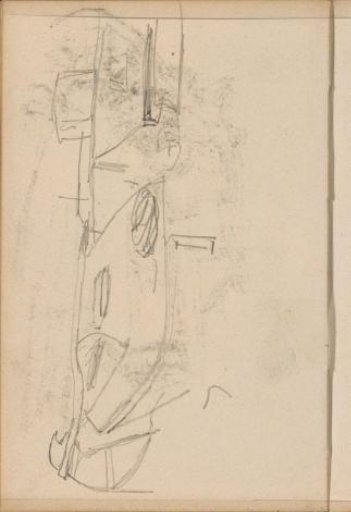 Study, possibly of a boat