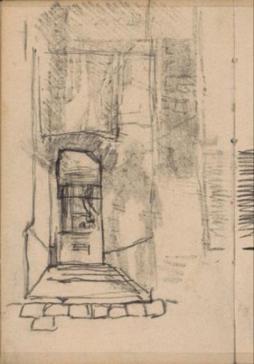 View of an Alley, Possibly in Ghent