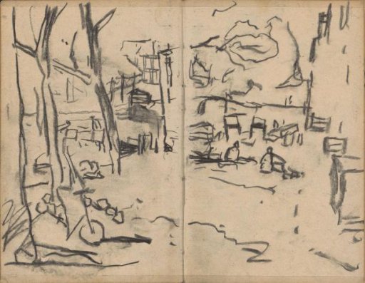 Figures in a park or landscape