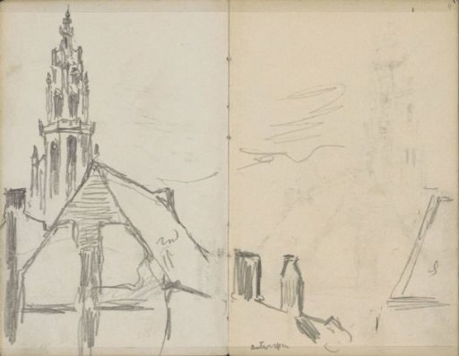 View of the Cathedral of Our Lady in Antwerp
