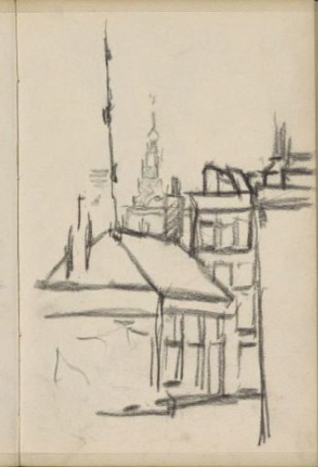 View in Amsterdam with a Tower, Possibly of the Oude Kerk