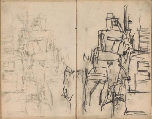 Moored ships, possibly at the Damrak in Amsterdam