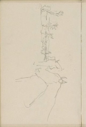 Landscape with two horses