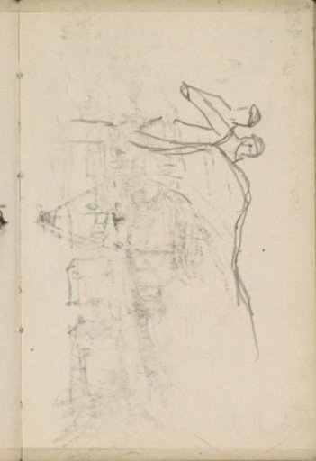 Two men behind a horse