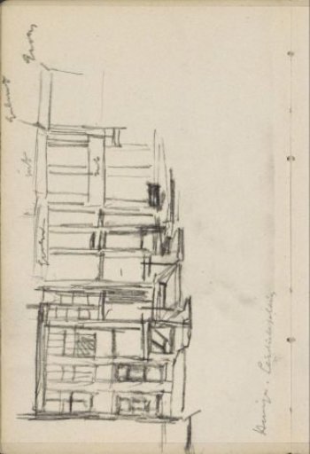 View of houses on the Leidseplein in Amsterdam
