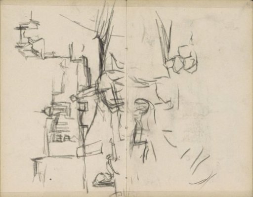 View of street workers on the Rokin in Amsterdam