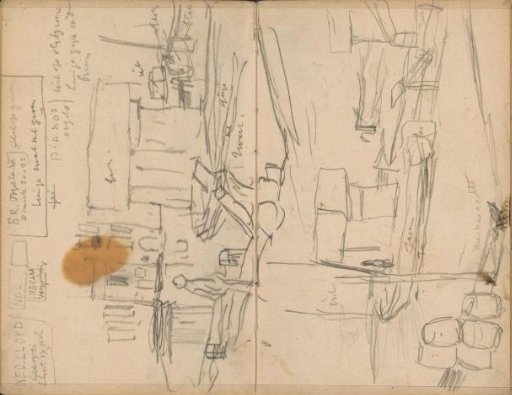 Views of boats on the Damrak in Amsterdam