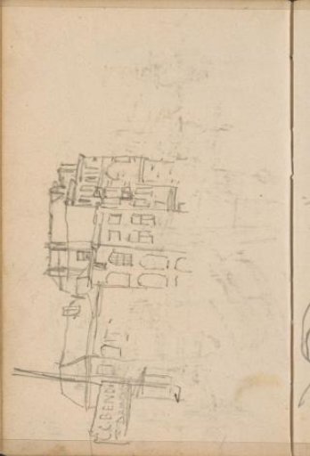 View of buildings on the Damrak in Amsterdam