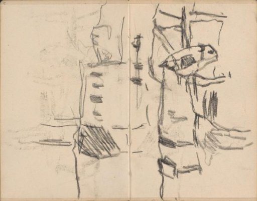 Harnessed horses, possibly on the Dam in Amsterdam