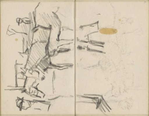 Figures with harnessed horses