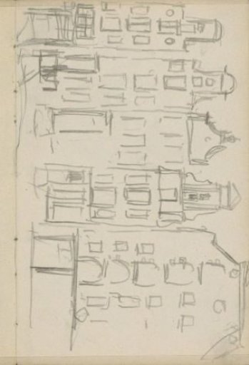 Gezicht op huizen aan de Brouwersgracht te Amsterdam