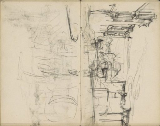 Figures on the street, possibly the Rokin in Amsterdam