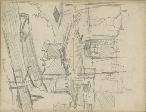View of the Damrak in Amsterdam from Warmoesstraat 56
