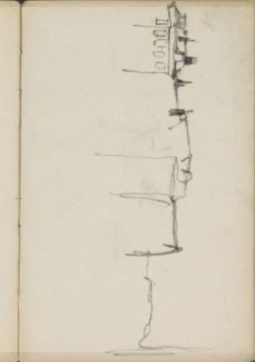 View of facades, possibly on the Damrak in Amsterdam