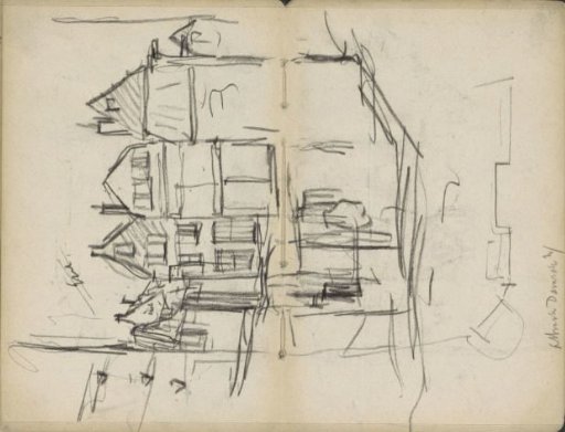 View of the Damrak in Amsterdam at the height of numbers 28-30