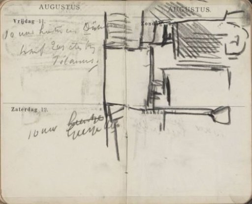 Study, possibly of a lamppost for a building