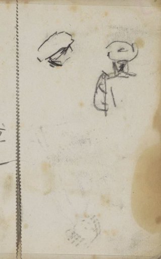 Two Male Heads with Headgear