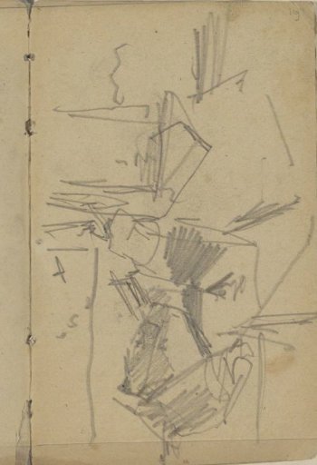 Figure, possibly a girl, at a table