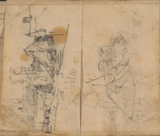 View of a Village or Town and Two Girls